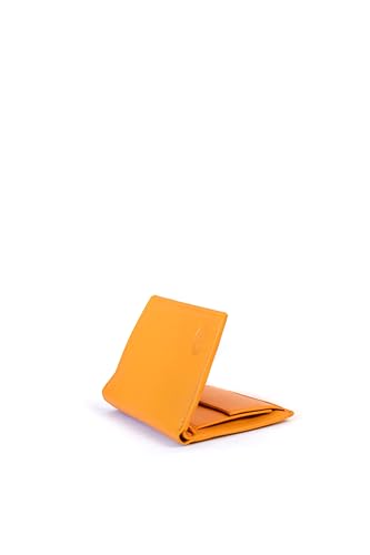 BEDETTI Praktische Unisex-Geldbörse aus Cockpit-Leder, gelb, Altezza 10 cm - larghezza 8 cm - Profondità 2 cm, Modern von BEDETTI