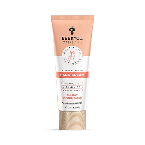BEE and YOU 100% Natürliche, Ultra Feuchtigkeitsspendende Handcreme für Trockene und Rissige Hände, Feuchtigkeitspflege, Extra Schutz mit Sheabutter, Vitamin B5, Rohhonig und Propolis-Extrakt, 50 ml von BEE & YOU