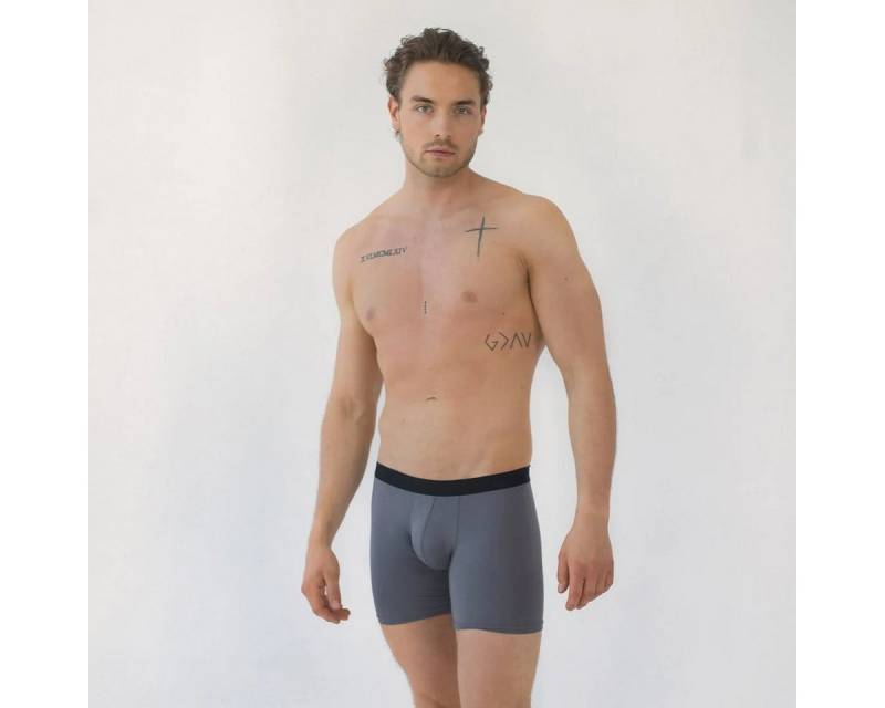 BEECH Loungewear Boxershorts Enge Boxershorts Pants Herren Männer Unterhosen aus Buchenholzfasern Modal, Komfortbund mit Logo, langes Hosenbein von BEECH Loungewear