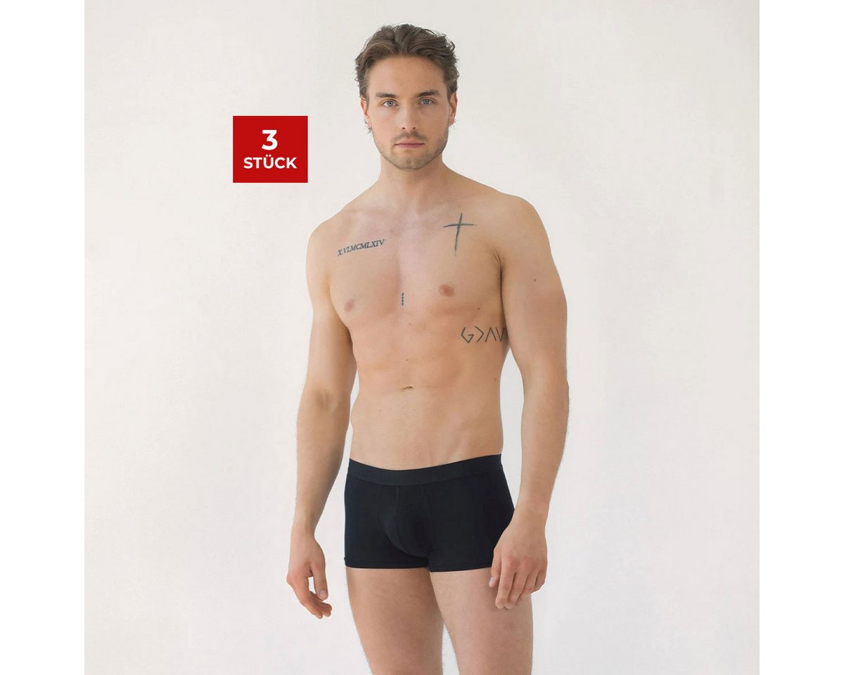 BEECH Loungewear Boxershorts Enge Trunk Boxershorts Pants Herren Männer Unterhosen (Packung, 3-St., 3er-Pack) aus Buchenholzfasern Modal, Komfortbund mit Logo, kurzes Hosenbein von BEECH Loungewear