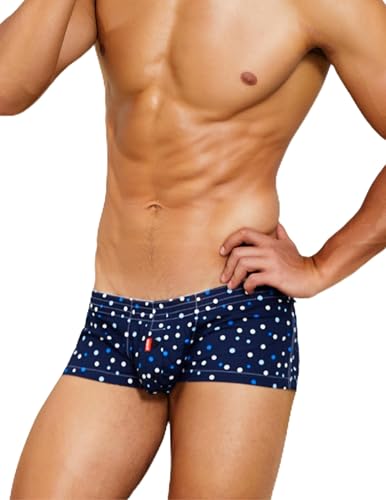 SEOBEAN Herren Boxershorts Low-Rise aus 100% Baumwolle mit Eingriff – Dunkelblau, Größe XL von BEEMEN