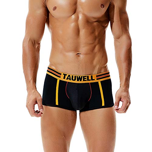 BEEMEN Herren Baumwolle Unterwäsche Low-Rise Boxershorts Trunk Unterhose mit Eingriff (Schwarz, M (Europe Size S)) von BEEMEN