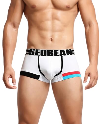 BEEMEN Low Rise Herren Boxerbriefs Baumwolle Unterwäsche Boxershorts Trunk Hipster Niedrige Taile Männer Unterhose von BEEMEN