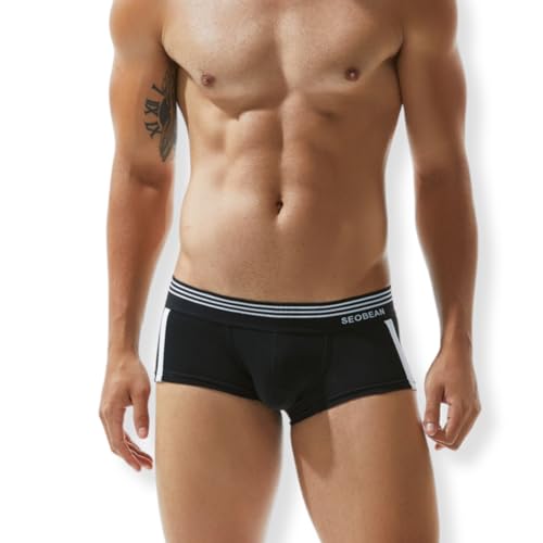 BEEMEN Herren Boxershorts Low Rise Sexy Männer Unterwäsche Niedrige Tailie Trunk Baumwolle Unterhose von BEEMEN