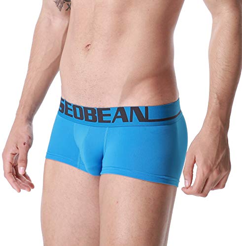 BEEMEN Herren Unterwäsche Low-Rise Boxer Trunk Unterhose (Blau, L (Europe Size M)) von BEEMEN