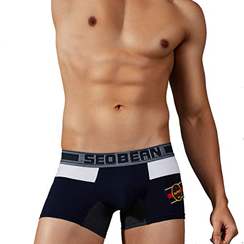 BEEMEN Herren Unterwäsche Low-Rise Boxer Trunk Unterhose (Dunkelblau, L (Europe Size M)) von BEEMEN