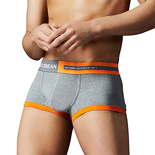 BEEMEN Herren Unterwäsche Low-Rise Boxer Trunk Unterhose (Grau, L (Europe Size M)) von BEEMEN