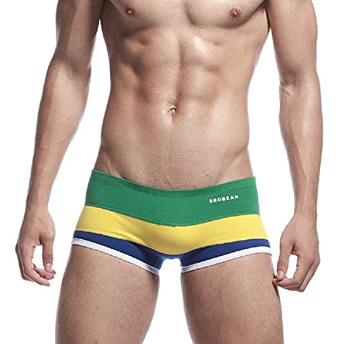 BEEMEN Herren Unterwäsche Low-Rise Boxer Trunk Unterhose (Grün, M (Europe Size S)) von BEEMEN