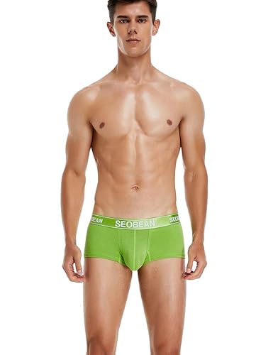 BEEMEN Herren Unterwäsche Low-Rise Boxer Trunk Unterhose (M (Europe Size S), Grün) von BEEMEN