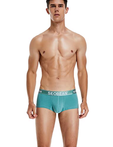 BEEMEN Herren Unterwäsche Low-Rise Boxer Trunk Unterhose (XL (Europe Size L), Blau) von BEEMEN