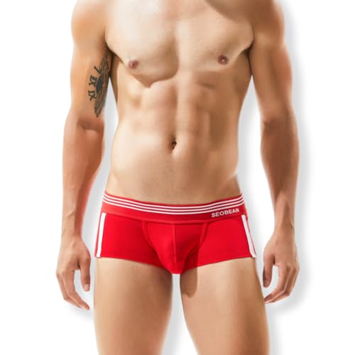 BEEMEN Herren Boxershorts Low Rise Sexy Männer Unterwäsche Niedrige Tailie Trunk Baumwolle Unterhose von BEEMEN