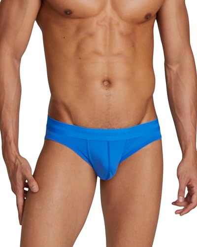SEOBEAN Herren Slip Brief Low Rise Eisseide Mikrofaser Unterwäsche – Blau – Größe L – atmungsaktiv, ultraweich, kühlend von BEEMEN