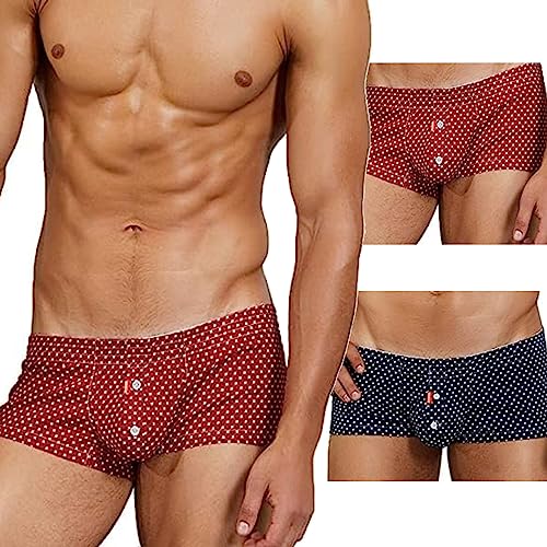 BEEMEN Herren Sexy Boxershorts Mit Eingriff aus 100% Baumwolle Trunks Männer Unterwäsche 2er Pack von BEEMEN