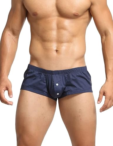 BEEMEN Low Rise Non-Stretch Herren Unterwäsche Männer Boxershorts Mini Fit Trunks Boxerbriefs Unterhose Shorts, 1er-Pack L (Etikett XL) von BEEMEN