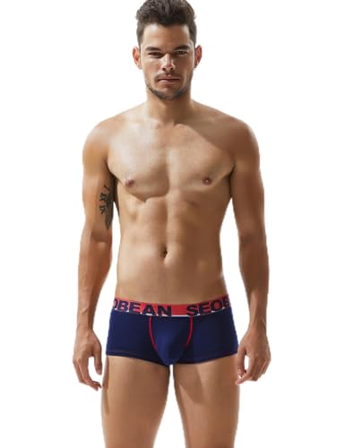 Low Rise Herren Unterwäsche Männer Unterhose Baumwolle Boxershorts Elasthische Trunks Hipster Boxerbriefs Shorts Atmungsaktiv von BEEMEN
