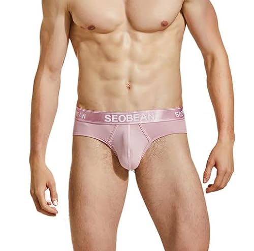 BEEMEN MENCCINO Herren Unterwäsche Sexy Männer Slip Fashion Brief Boxerbriefs (L (Europe Size M), Pink) von BEEMEN