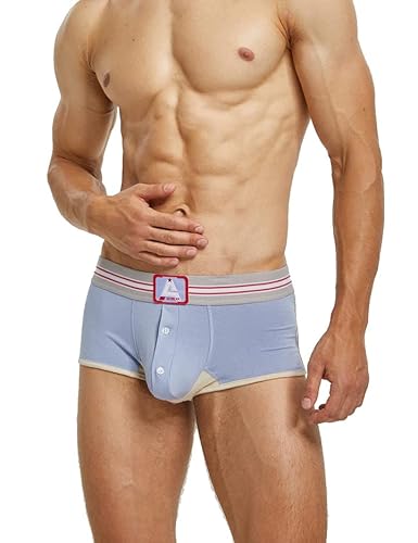 SEOBEAN Herren Boxershorts Low Rise Baumwolle Casual Männer Unterhose Retroshorts Trunks Lila XXL von BEEMEN