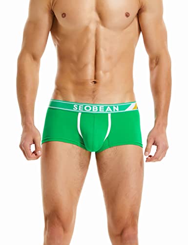 Seobean Low Rise Herren Unterwäsche Männer Unterhose Baumwolle Boxershorts Elasthische Trunks Hipster Boxerbriefs Sport Shorts Atmungsaktiv von BEEMEN