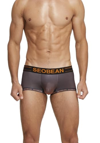Seobean Low Rise Herren Unterwäsche Männer Unterhose Baumwolle Boxershorts Solid Gradient Elasthische Mini Trunks Atmungsaktiv von BEEMEN