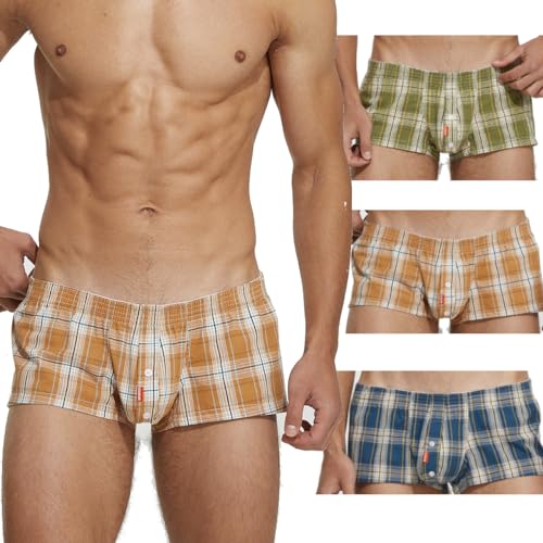 Seobean Low Rise Herren Stretch Unterwäsche Männer Boxershorts Mini Trunks Sexy Boxerbriefs Designer Unterhose Home Shorts von BEEMEN