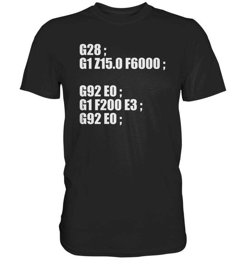 3D Drucker Shirt | Printer G28 Startcode Gcode Programmiersprache Extruder Filament Nullpunkt G-Code - Premium von BEENLI