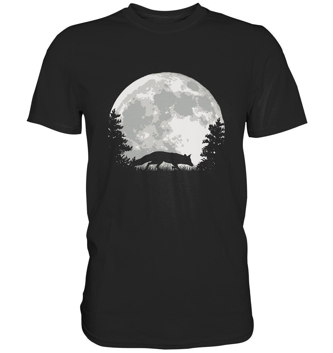 Fuchs Jäger Waldgänger Mondschein Rotfuchs Raubtier Jagd Jagdschein Treibjagd Fuchsjagd Revier - Premium Shirt Fuchs Jäger Waldgänger Mondschein Rotfuchs Raubtier Jagd Jagdschein Treibjagd Fuchsjagd Revier - Premium Shirt von BEENLI