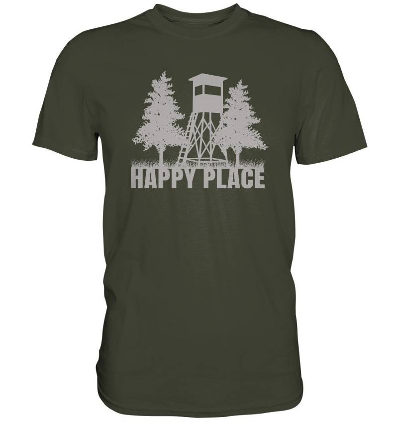 Jagd Jäger Jägerin | Ansitz Kanzel Happy Place Ansitzjagd - Premium Shirt von BEENLI
