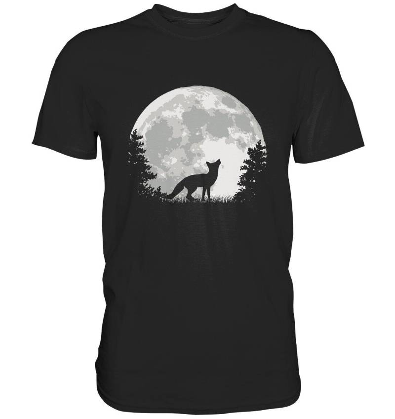 Premium Shirt Fuchs Jäger Mondschein Rotfuchs Jagd von BEENLI