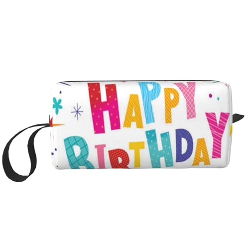 Make-up-Tasche, Empfangstasche, Reise-Kosmetiktasche, Kulturbeutel, tragbarer Make-up-Taschen-Organizer,Alles Gute zum Geburtstag von BEEOFICEPENG