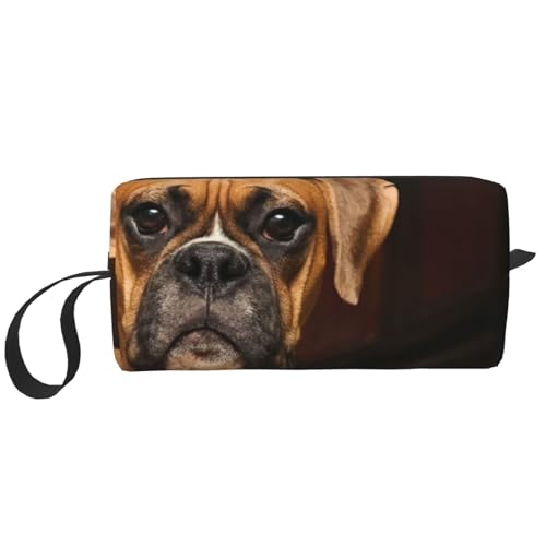 Make-up-Tasche, Empfangstasche, Reise-Kosmetiktasche, Kulturbeutel, tragbarer Make-up-Taschen-Organizer,Boxerhund von BEEOFICEPENG