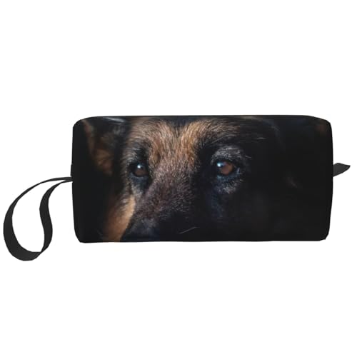 Make-up-Tasche, Empfangstasche, Reise-Kosmetiktasche, Kulturbeutel, tragbarer Make-up-Taschen-Organizer,Deutscher Schäferhund von BEEOFICEPENG