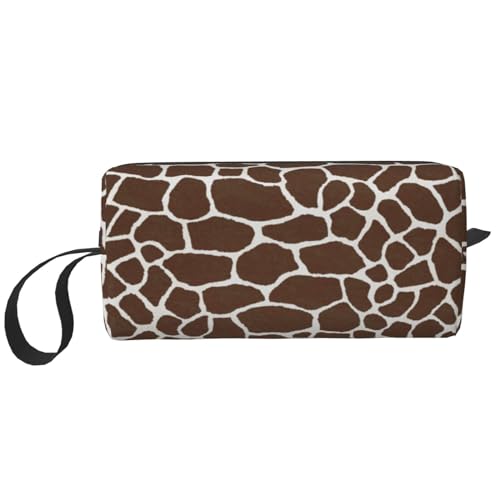 Make-up-Tasche, Empfangstasche, Reise-Kosmetiktasche, Kulturbeutel, tragbarer Make-up-Taschen-Organizer,Giraffen-Tierdruck von BEEOFICEPENG