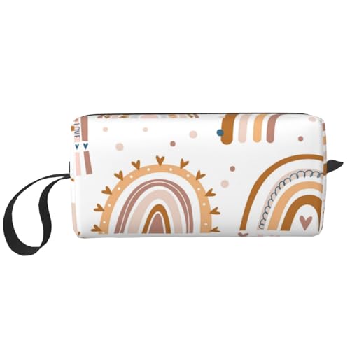 Make-up-Tasche, Empfangstasche, Reise-Kosmetiktasche, Kulturbeutel, tragbarer Make-up-Taschen-Organizer,Liebe Regenbogen von BEEOFICEPENG