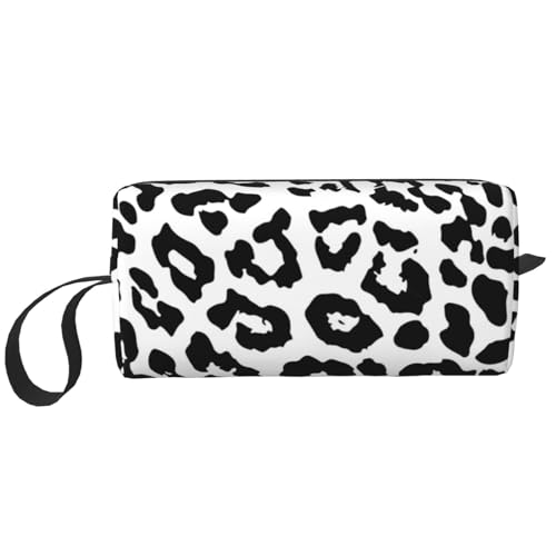 Make-up-Tasche, Empfangstasche, Reise-Kosmetiktasche, Kulturbeutel, tragbarer Make-up-Taschen-Organizer,Tiere mit Leopardenmuster Die Künste von BEEOFICEPENG