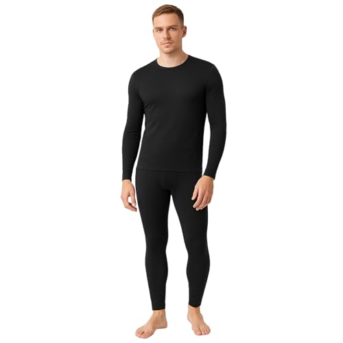 BEEYANOPAL Thermo Unterwäsche Herren Set mit Innenfleece Atmungsaktive Skiunterwäsche Langarmshirt & Hose Weich, Warm & Funktionsfähig für Winter Outdoor & Sport von BEEYANOPAL