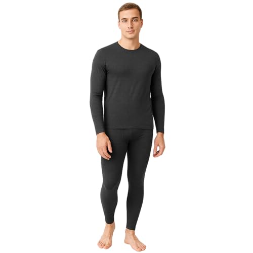 BEEYANOPAL Thermo Unterwäsche Herren Set mit Innenfleece Atmungsaktive Skiunterwäsche Langarmshirt & Hose Weich, Warm & Funktionsfähig für Winter Outdoor & Sport von BEEYANOPAL