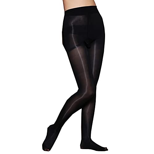 BEFASY Herren Sexy 8D Öl Nylon Sheer Strumpfhosen Hohe Elastische Glänzend Glänzend Strümpfe Formend Strumpfhose, Schwarz, Mantel geschlossen, Einheitsgröße von BEFASY