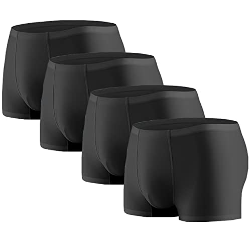 4er Pack Boxershorts Herren Eisseide Unterwäsche Herren Weiche und Bequeme Unterhosen Männer Atmungsaktiv Anti Chafing Nahtlos Cool Dry Unterhosen von BEGIANT