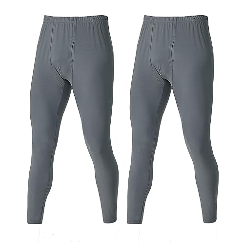 BEGIANT 2er Pack Lange Unterhosen Herren Thermohose Winter Skiunterwäsche Herren Warme Ultra Weich Unterwäsche Leggings für zu Hause von BEGIANT