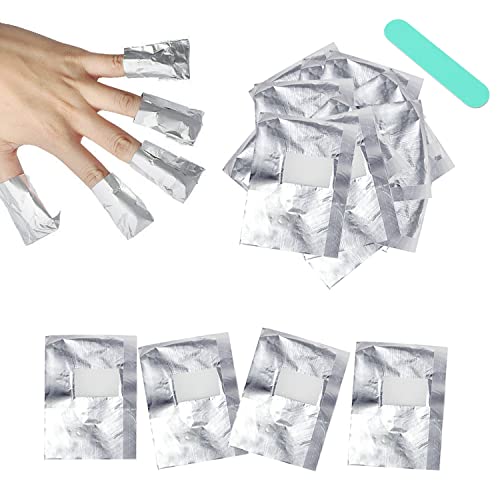 100-Stücke Nagelentferner Papier, Nagellack Make-up Entferner Pad, mit einem Stück Nagelreiben, für Nagelverbesserung, Fußpflege, Nagelentferner Kit von BEIIEB