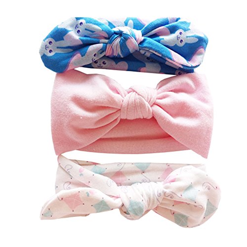 BEILATE Stirnbänder Haarbänder Baby Mädchen Kids Elastic Stirnbander Turban Knot Stirnband Kleinkind Hasenohren von BEILATE