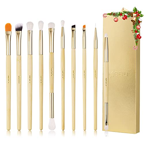 BEILI Lidschatten Pinsel, 10 PCS Eyeshadow Brushes, Eye Makeup Brush, Augen Detailing Eyeliner Pinsel, Schminkpinsel Set Ideal Zum Verblenden Von Lidschatten, Puder, Highlighter, Concealer von BEILI