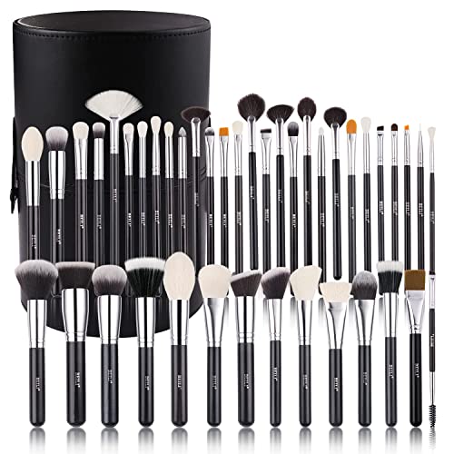 BEILI Pinselset Makeup, Professionelles Make Up Pinsel Set, 42 PCS Premium Schminkpinsel Set, Ideal für Lidschatten, Cremige oder Flüssige Foundation, inkl. Pinselaufbewahrung von BEILI