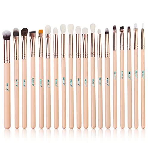 BEILI Lidschatten Pinselset 19 teilig Augen Make up Pinsel Set mit Detail Eyeliner & Augenbrauen Highlighter Brush - Eyeshadow Concealer Blend, Sleek Schminkpinsel, Dünn & Professionelle Makeup Pinsel von BEILI