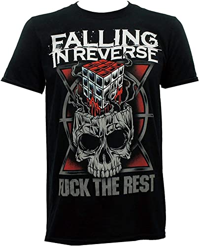 Falling In Reverse Band Fuck The Rest Slim Fit Men's T-Shirt Black XXL von BEINENG
