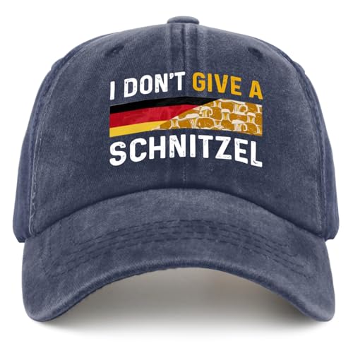 BEIXBE I Don't Give A Schnitzel Deutsche Bierwurst Lustiger Oktoberfest Hut Frauen Trendige Mesh Hut für Sommer, Marineblau, Einheitsgröße von BEIXBE