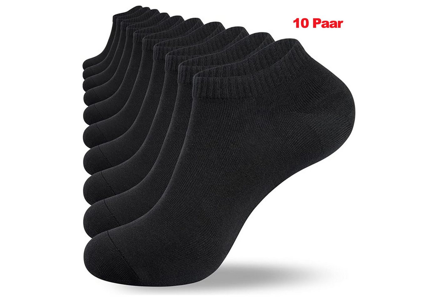 BEKOMIYA Kurzsocken Sport-Kurzsocken,Sneakersocken 3-6-10 Paar,Sneaker Socken Herren Damen (10-Paar) Atmungsaktive & Gepolstert,Laufsocken Kurze Halbsocken von BEKOMIYA