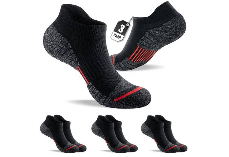 BEKOMIYA Kurzsocken Sport-Kurzsocken,Sneakersocken 3-6-10 Paar,Sneaker Socken Herren Damen (3-Paar) Atmungsaktive & Gepolstert,Laufsocken Kurze Halbsocken von BEKOMIYA