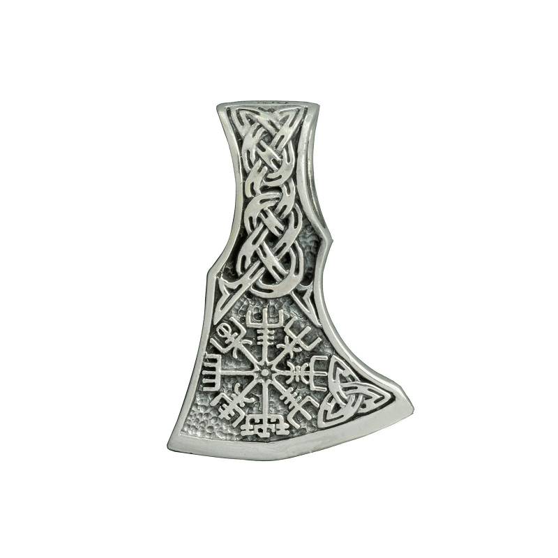 Axt 3D Vegvisir Wikinger Kompass Knoten Keltisch 925 Sterlingsilber 10, 5 G Beldiamo von BELDIAMO