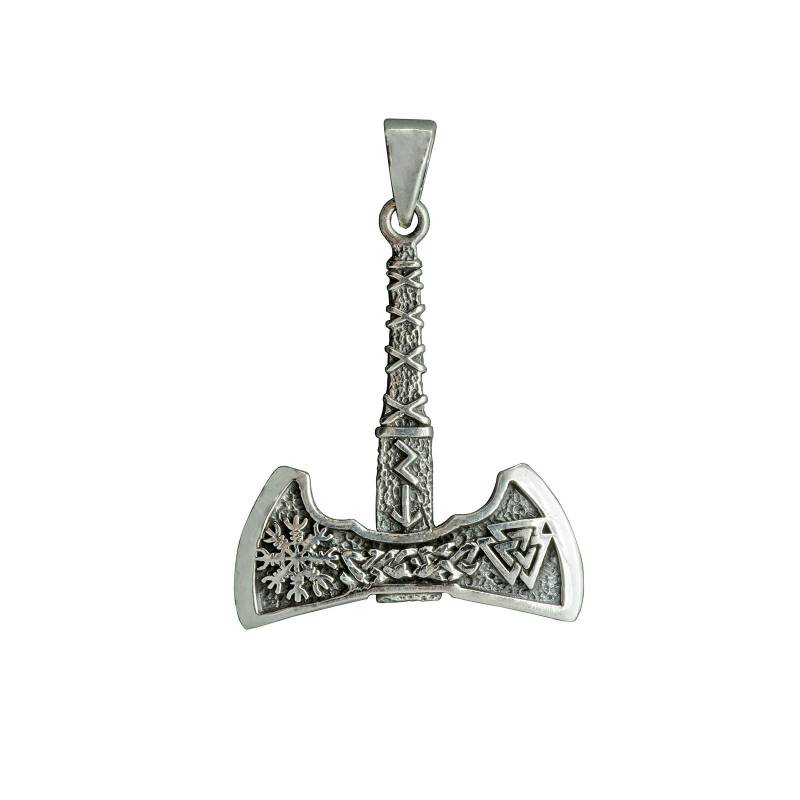 Axt Doppel Valknut Viking Nordisch Zweiseitig 6 G 925 Sterling Silber Beldiamo von BELDIAMO